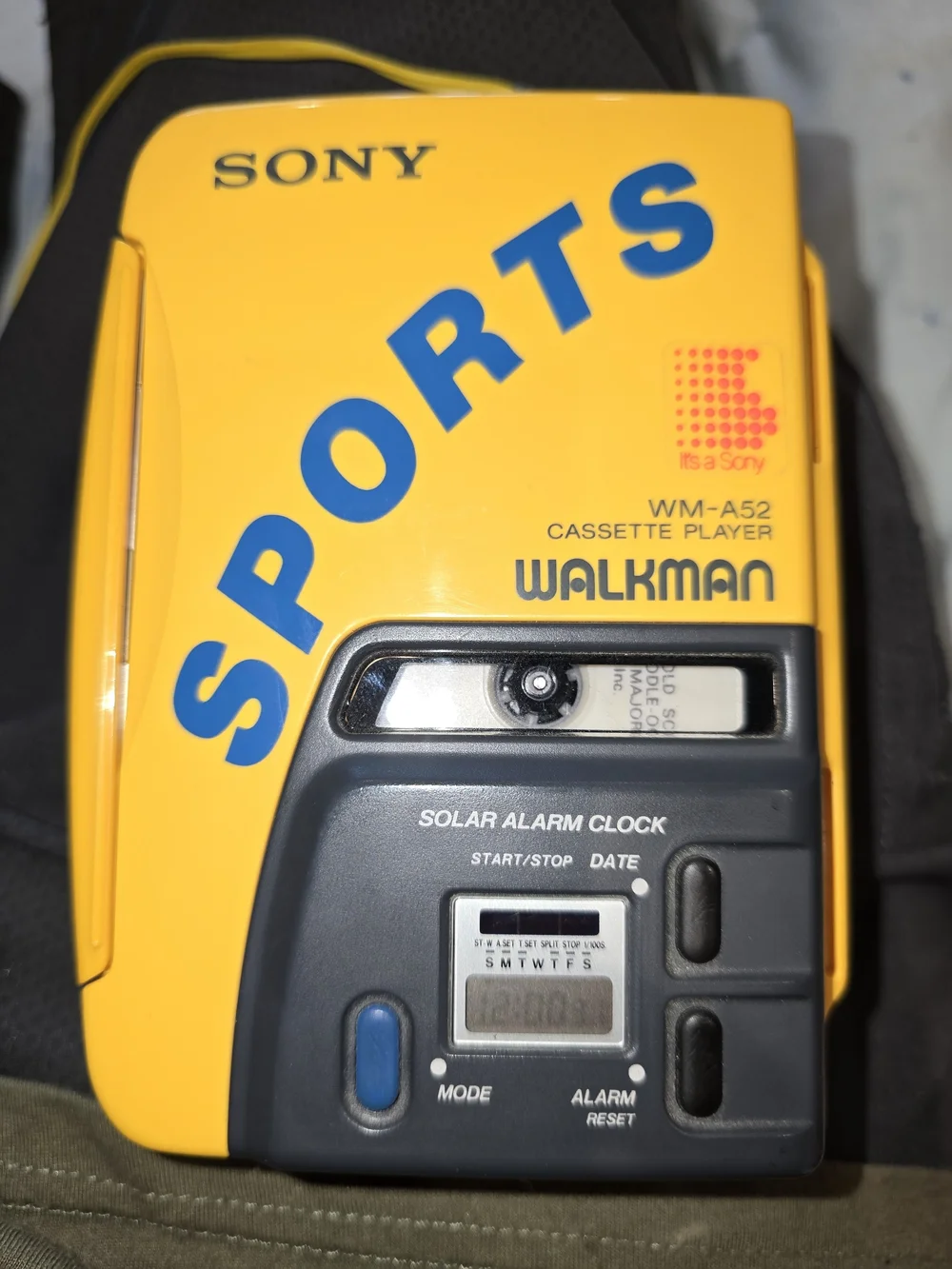Sony Yellow and Blue Sports Walkman WM-A52 Portable Cassette Player